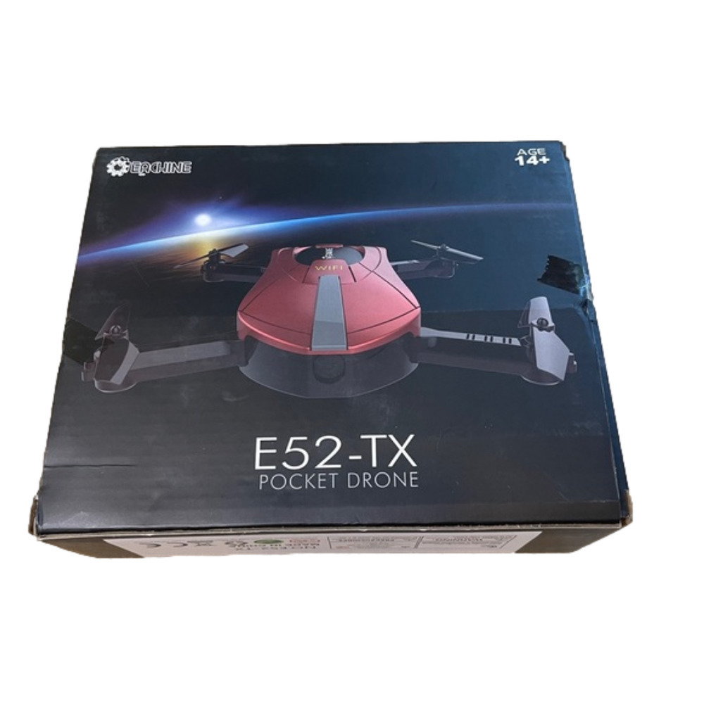 E52-TX Selfie Wifi Pocket Drone Red and Black in Box